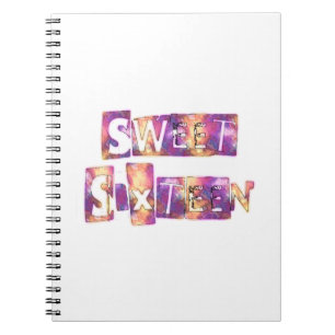 Sweet Sixteen Art Print Notebook