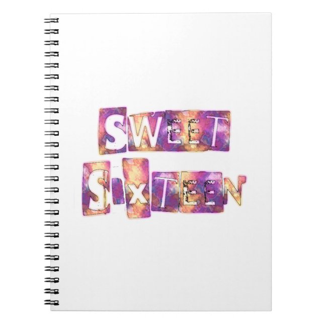 Sweet Sixteen Art Print Notebook (Front)