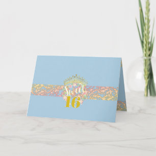 Sweet Sixteen Baby Blue Fairytale Princess  Invitation