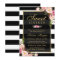 Sweet Sixteen Beautiful Floral Black White Stripes