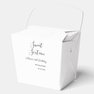 Sweet sixteen birthday brunch 16th birthday name d favour box