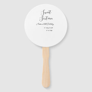 Sweet sixteen birthday brunch 16th birthday name d hand fan