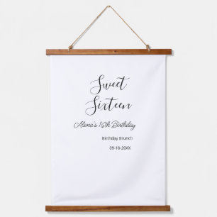Sweet sixteen birthday brunch 16th birthday name d hanging tapestry