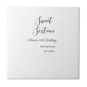 Sweet sixteen birthday brunch 16th birthday name d tile
