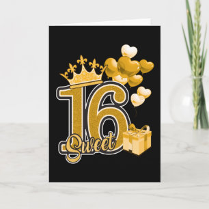 Sweet Sixteen Birthday Gold Card