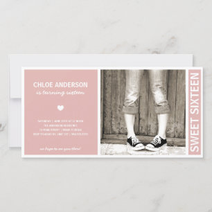 SWEET SIXTEEN   BIRTHDAY INVITATION