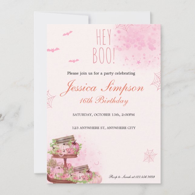 Sweet Sixteen Birthday Invitation (Front)