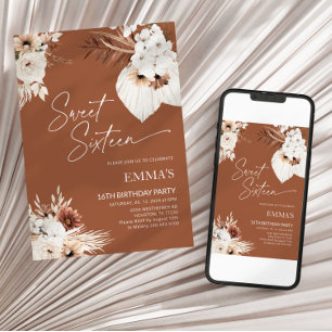 Sweet Sixteen Birthday Invitation 16TH Birthday