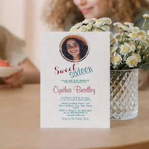 Sweet Sixteen Birthday Party I Custom Photo Invitation