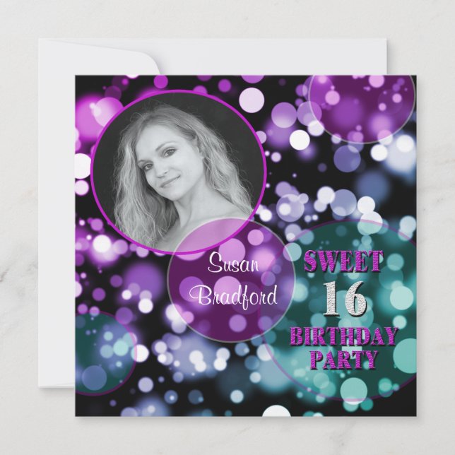 SWEET SIXTEEN BIRTHDAY PARTY INVITATION (Front)