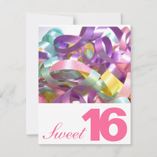 Sweet Sixteen Birthday Party Invitations (Front)