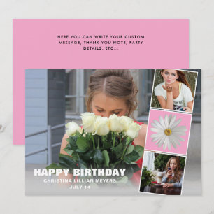 Sweet Sixteen Birthday Photo Collage Card