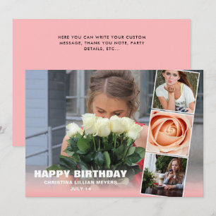 Sweet Sixteen Birthday Photo Collage Card