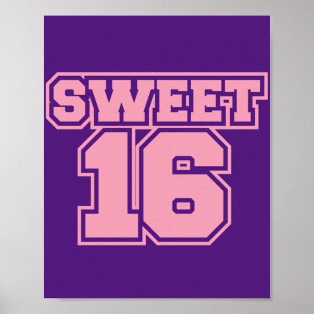 Sweet sixteen birthday  poster (Front)
