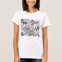 Sweet Sixteen Black&White Birthday Tshirt