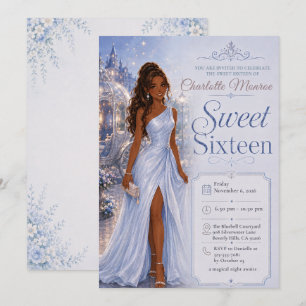 Sweet Sixteen Blue Fairytale Invitation