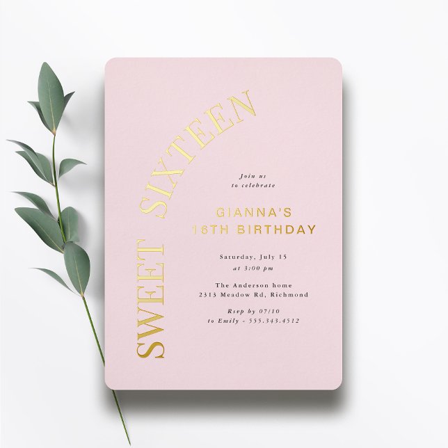 Sweet Sixteen | Blush Pink and Gold 16th Birthday (Creator Uploaded)