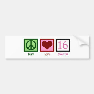 Sweet Sixteen Bumper Sticker