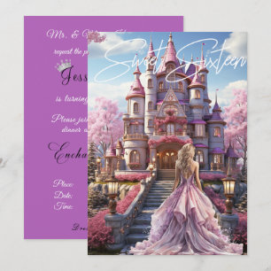 Sweet Sixteen Enchanted Castle  Invitation