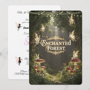 Sweet Sixteen Enchanted Forest Fairies Invitation