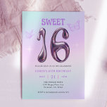 Sweet Sixteen Era Y2K Girl 16th Birthday Party Invitation<br><div class="desc">Era Y2K Sweet Sixteen Girl 16th Birthday Party Invitations</div>