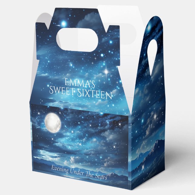 Sweet Sixteen Evening Under the Stars Favour Box (Opened)