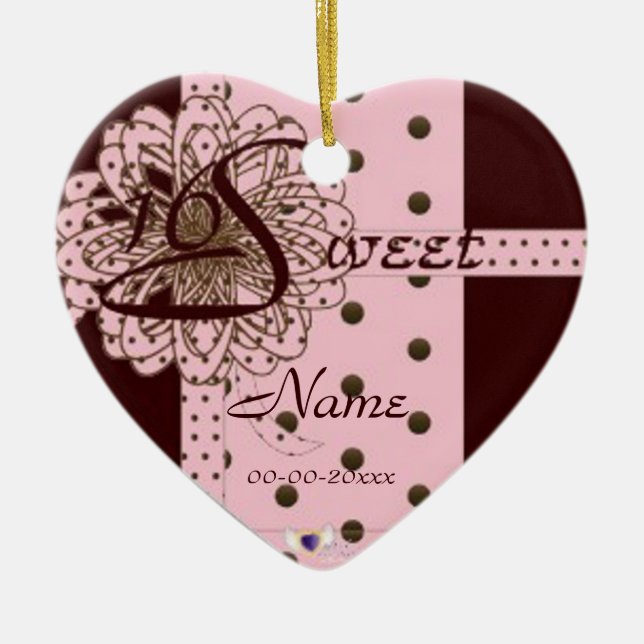 Sweet Sixteen Gifted Ornament -Customise (Front)