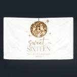 Sweet Sixteen Gold Disco Ball 16th Birthday Party Banner<br><div class="desc">These are Sweet Sixteen Gold Disco Ball 16th Birthday Party Banner!</div>