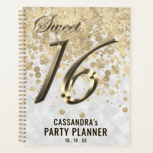 Sweet Sixteen Gold Faux Foil Planner