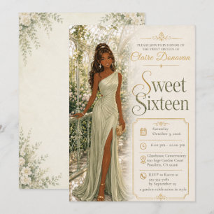Sweet Sixteen Green Conservatory Invitation
