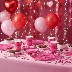 Sweet Sixteen Hearts & Love Paper Plates 