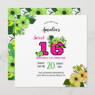 Sweet sixteen invitation