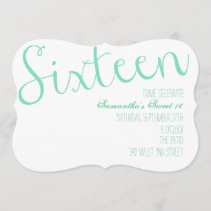Sweet Sixteen Invitation