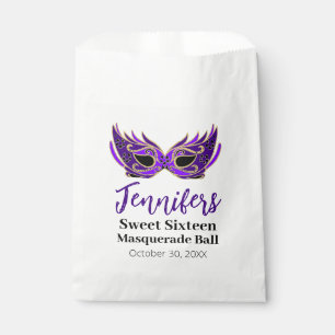 Sweet Sixteen Masquerade Ball Party Favor Bag