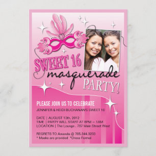 SWEET SIXTEEN MASQUERADE INVITATION