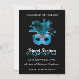Sweet Sixteen Masquerade Invitation