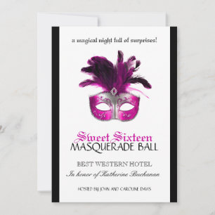 Sweet Sixteen Masquerade Invitation