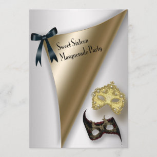 Sweet Sixteen Masquerade Party Invitation