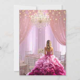 Sweet Sixteen Party Ballroom Sparkling Chandelier Invitation