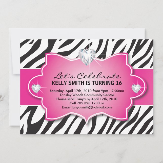 Sweet Sixteen Party Invitation (Front)