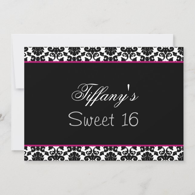 Sweet Sixteen party Invitation (Front)
