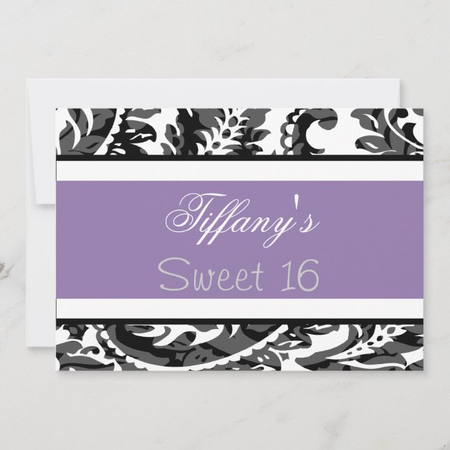 Sweet Sixteen party Invitation (Front)