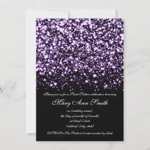 Sweet Sixteen Party Midnight Glam Purple Invitation