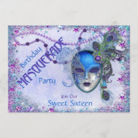 Sweet Sixteen Peacock Masquerade Party