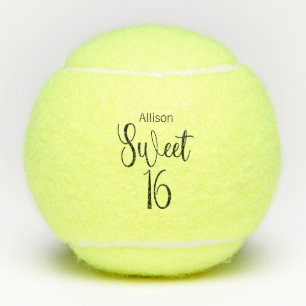 Sweet Sixteen Personalised Name Tennis Balls