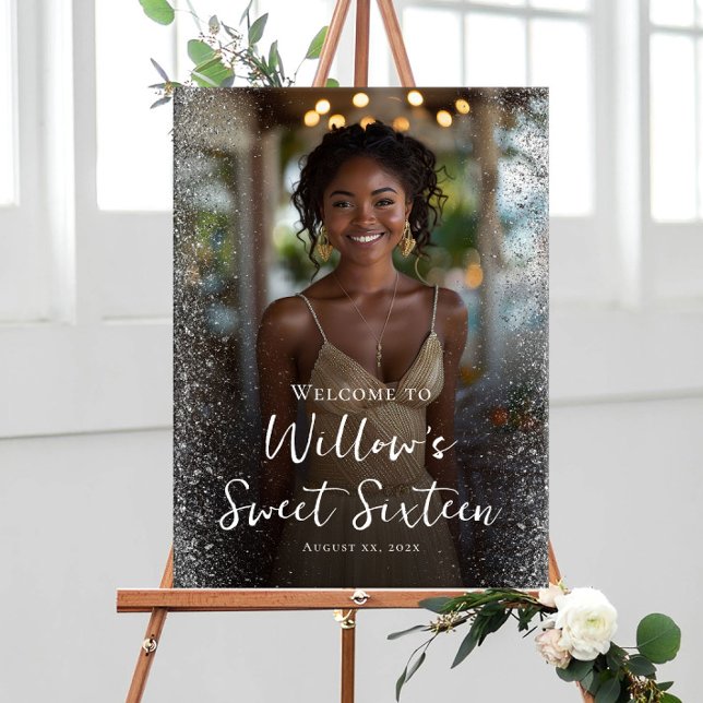 Sweet sixteen photo welcome poster (Creator Uploaded)