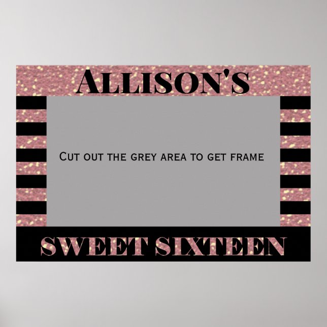Sweet Sixteen photobooth frame Poster (Front)