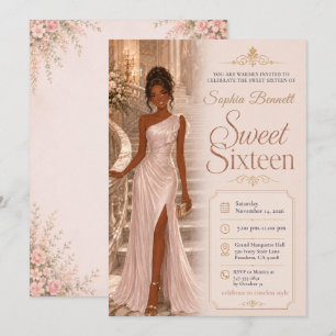 Sweet Sixteen Pink Ballroom Invitation