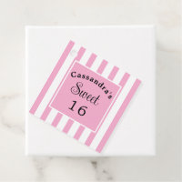 Sweet Sixteen Pink Stripe Classic Chic