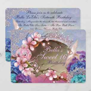 Sweet Sixteen Quinceanera Birthday  Invitations